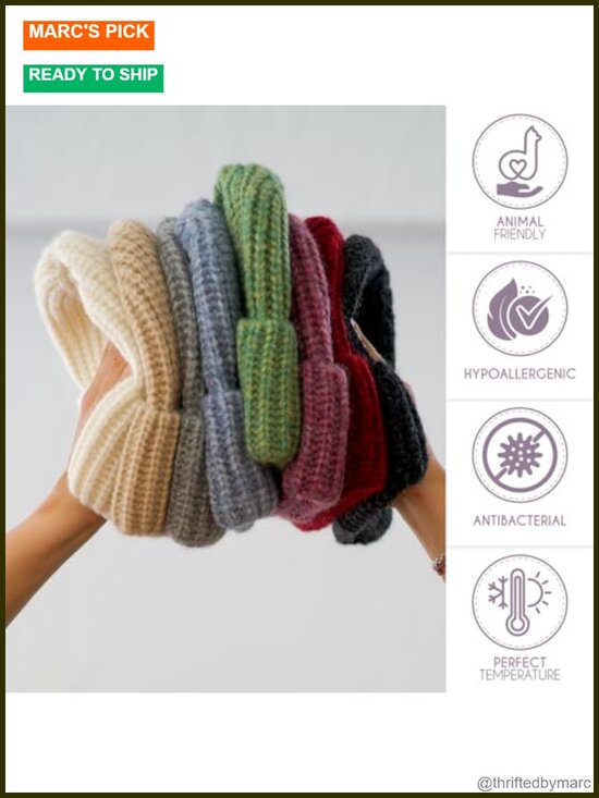 Unisex 100% Baby Alpaca Wool Beanie Hat – Lightweight Warm Winter Knit main image 4